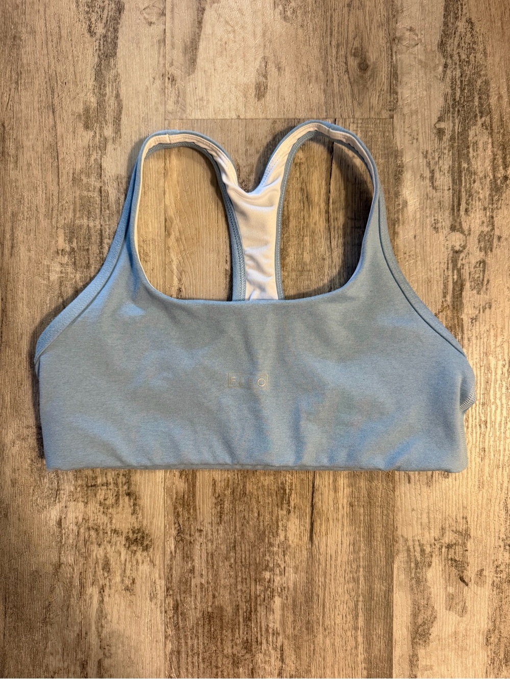 Fleo Light Blue Racerback Sports Bra Size Small